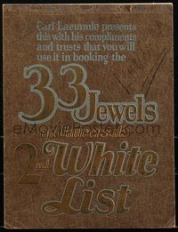 7a0011 UNIVERSAL 1926 campaign book 1926 Hoot Gibson, 33 Jewels on their 2nd White List, ultra rare!