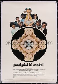 7a0560 CANDY linen 1sh 1969 Marlon Brando, Ringo Starr, Walter Matthau & pretty Ewa Aulin!