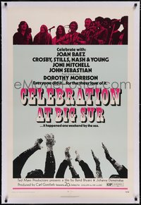 7a0563 CELEBRATION AT BIG SUR linen 1sh 1971 celebrate with Joan Baez, Crosby, Stills, Nash & Young!