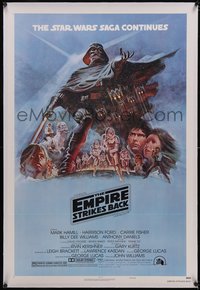 7a0600 EMPIRE STRIKES BACK linen style B NSS style 1sh 1980 George Lucas classic, art by Tom Jung!