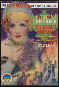 7a0025 SCARLET EMPRESS English pressbook 1934 Marlene Dietrich, Josef von Sternberg, ultra rare!