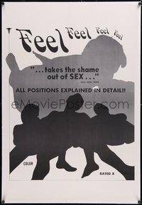 7a0605 FEEL linen 1sh 1971 Laura Cannon, sexy silhouettes, all positions explained in detail, rare!