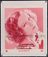 7a0299 GRETA GARBO linen French 25x30 personality poster 1930s best portrait of the star, ultra rare!