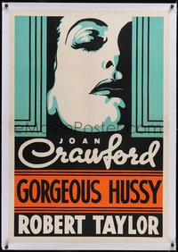 7a0628 GORGEOUS HUSSY linen Leader Press 1sh 1936 great different art of Joan Crawford, ultra rare!