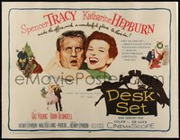 7a0103 DESK SET 1/2sh 1957 Spencer Tracy & Katharine Hepburn make the office a wonderful place!