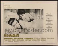 7a0193 GRADUATE pre-Awards 1/2sh 1968 classic image of Dustin Hoffman & Anne Bancroft in bed!