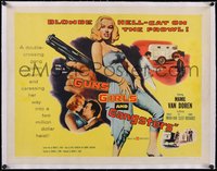 7a0486 GUNS GIRLS & GANGSTERS linen 1/2sh 1959 Mamie Van Doren, Vegas robbery predates Ocean's 11!