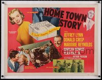 7a0487 HOME TOWN STORY linen style B 1/2sh 1951 beautiful secretary Marilyn Monroe is shown large!