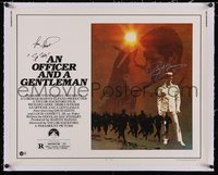 7a0491 OFFICER & A GENTLEMAN signed linen 1/2sh 1982 by BOTH Richard Gere AND Louis Gossett Jr.!