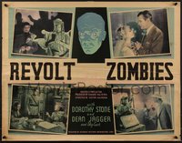 7a0105 REVOLT OF THE ZOMBIES 1/2sh 1936 Dean Jagger, cool monster art + 4 movie scenes, ultra rare!