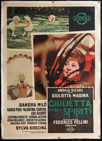 7a0252 JULIET OF THE SPIRITS linen Italian 2p 1965 Federico Fellini's Giulietta degli Spiriti, Masina