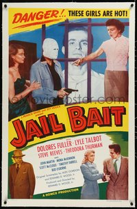 7a0667 JAIL BAIT linen 1sh 1954 Ed Wood cult classic, dangerous Dolores Fuller, Steve Reeves!