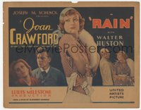 7a0067 RAIN TC 1932 sexy Joan Crawford as prostitute Sadie Thompson, Walter Huston, ultra rare!