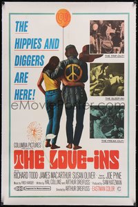 7a0694 LOVE-INS linen 1sh 1967 Richard Todd, James MacArthur, hippies & diggers, sex & drugs!