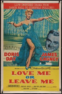 7a0693 LOVE ME OR LEAVE ME linen 1sh 1955 full-length sexy Doris Day as Ruth Etting, James Cagney!