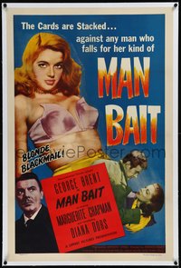 7a0703 MAN BAIT linen 1sh 1952 best close image of sexiest bad girl Diana Dors in her underwear!