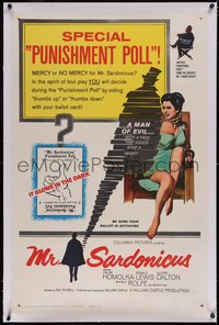 7a0719 MR. SARDONICUS linen 1sh 1961 William Castle, the only picture with the punishment poll!