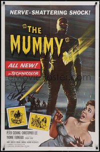 7a0042 MUMMY 1sh 1959 Hammer horror, Wiggins art of Christopher Lee as the bandaged monster!