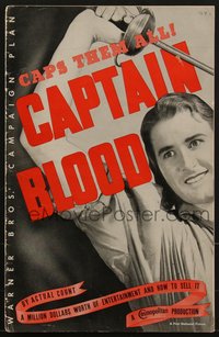 7a0109 CAPTAIN BLOOD pressbook 1936 Errol Flynn, Olivia De Havilland, Michael Curtiz, rare!