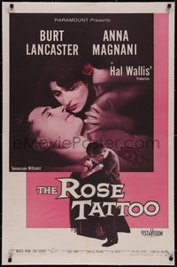 7a0772 ROSE TATTOO linen 1sh 1955 romantic Burt Lancaster, Anna Magnani, Tennessee Williams!