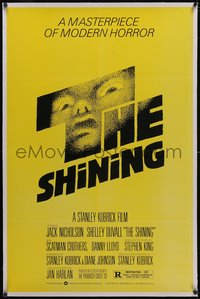 7a0784 SHINING linen studio style 1sh 1980 Stephen King & Stanley Kubrick, iconic art by Saul Bass!