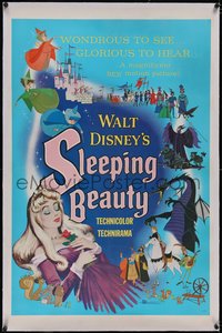 7a0794 SLEEPING BEAUTY linen style A 1sh 1959 Walt Disney cartoon fairy tale fantasy classic!