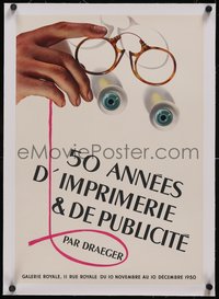 7a0322 50 ANNEES D'IMPRIMERIE & DE PUBLICITE linen 17x24 French museum/art exhibition 1950 ultra rare!