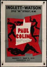 7a0323 PAUL COLIN signed linen 15x23 French museum/art exhibition 1979 by the artist, ultra rare!
