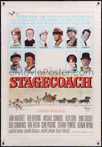 7a0803 STAGECOACH linen 1sh 1966 Ann-Margret, Red Buttons, Bing Crosby, great Norman Rockwell art!
