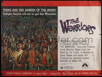 7a0140 WARRIORS subway poster 1979 Walter Hill, David Jarvis artwork of the armies of the night!