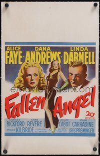 7a0127 FALLEN ANGEL linen WC 1945 Preminger, pretty Alice Faye, Dana Andrews, sexy bad girl Linda Darnell!