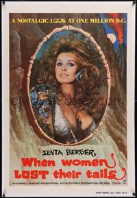 7a0856 WHEN WOMEN LOST THEIR TAILS linen 1sh 1974 great portrait of sexy cavewoman Senta Berger!