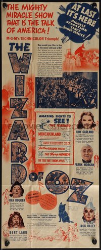 7a0081 WIZARD OF OZ herald 1939 biggest screen sensation since Snow White, with Al Hirschfeld art!