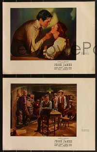 7a0007 JESSE JAMES 8 photolobbies 1939 outlaw/brothers Tyrone Power & Henry Fonda, rare complete set!
