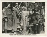 7b1366 ADVENTURES OF ROBIN HOOD 8x10 still 1938 disguised Errol Flynn, De Havilland, Rains, Rathbone