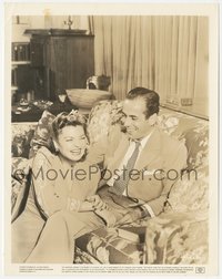 7b1424 ALL THROUGH THE NIGHT candid 8x10.25 still 1942 happy Humphrey Bogart & Mayo Methot at home!