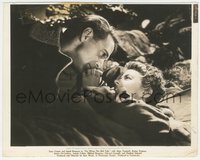 7b1388 FOR WHOM THE BELL TOLLS 8x10 key book still 1943 super c/u of Ingrid Bergman & Gary Cooper!