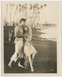 7b1464 HIS CAPTIVE WOMAN 8x10.25 still 1929 Dorothy Mackaill & Milton Sills shipwrecked in Hawaii!