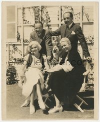 7b1454 JEAN HARLOW 8x10 still 1933 with husband Hal Rosson, mom & stepfather after their wedding!