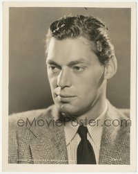 7b1394 JOHNNY WEISSMULLER 8x10.25 still 1930s great head & shoulders portrait wearing suit & tie!