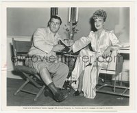 7b1451 LOU COSTELLO/MARLENE DIETRICH 8.25x10 still 1942 he's showing his shapely leg, she laughs!