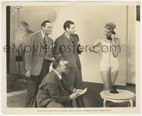 7b1377 MAN ABOUT TOWN candid 8.25x10 still 1939 George Petty with sexy model, Jack Benny & director!