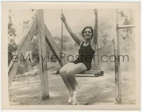 7b1492 MARY ASTOR 8x10.25 still 1928 showing how she relaxes on a swing after filming latest movie!