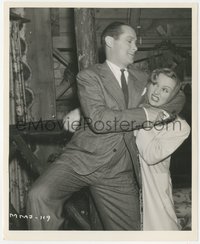 7b1439 MR. & MRS. SMITH 8.25x10 still 1941 Hitchcock, Robert Montgomery & Carole Lombard clowning!