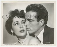 7b1358 PLACE IN THE SUN 8.25x10 still 1951 super c/u of Montgomery Clift & sexy Elizabeth Taylor!