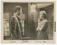 7b1359 PSYCHO 8x10 still 1960 c/u of Janet Leigh & Anthony Perkins, Alfred Hitchcock classic!