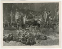 7b1382 ROUGED LIPS 8x10.25 still 1923 Viola Dana & Tom Moore with devils in Hell fantasy sequence!