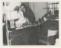 7b1441 SPELLBOUND candid 8x10.25 still 1945 Hitchcock directs Ingrid Bergman & John Emery love scene!