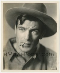 7b1432 SPOILERS 8.25x10 still 1930 head & shoulders portrait of smoking Gary Cooper by Otto Dyar!