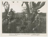 7b1385 TREASURE OF THE SIERRA MADRE 8x10.25 still 1948 Tim Holt pointing gun at Humphrey Bogart!